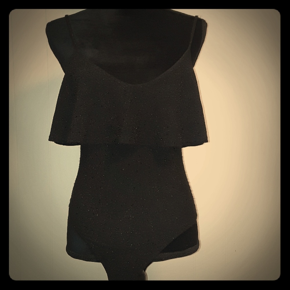 Zara knit spaghetti strap leotard